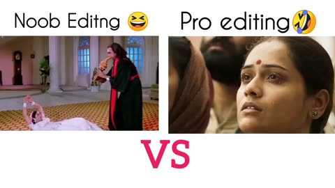 Noob Editng Vs pro Editng Funny Trend vedo New vs Old song funny video 1ontranding