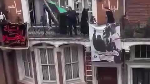 Azerbaijani embassy in London stormed by Shia after Azerbaijan banned Muharram celebrations.