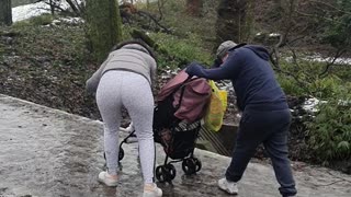 Slippery Struggles with Stroller