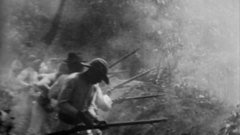 Capture Of The Trenches At Candabar (1899 Original Black & White Film)