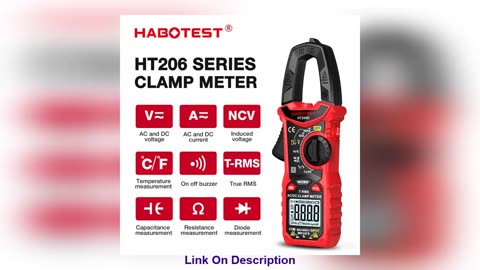 Top HABOTEST HT206 Digital Clamp Meter DC/AC Curren