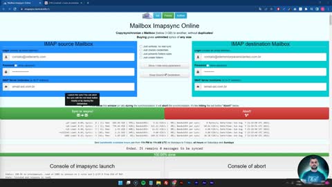 Migrando email para Empresa de Hospedagem de Site (Mailbox Imapsync Online) final- O Site Certo