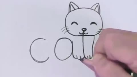 How To Turn Words Cat Into a Cartoon Cat