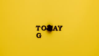 Make Today Great Over A Colored Yellow Background