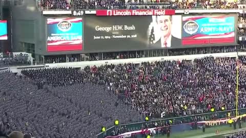 Army Navy Game moment of silence for George H.W. Bush