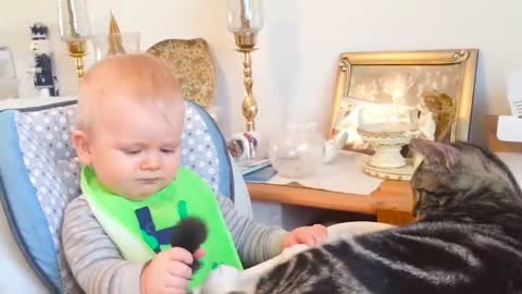 Baby VS Cat funny video_ part-14_(720HD).mp4