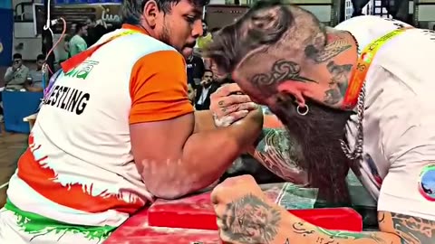 Ak47 😳😳 Tank // IRAN VS India // India support ❤👍 #armwrestling #forever