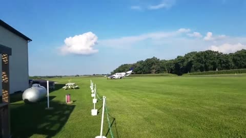 Plane Almost Veers Off The Runway