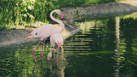 Beautiful stork has pretty colors