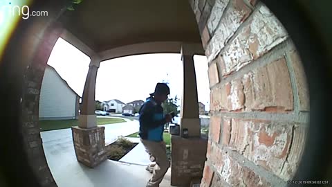 Delivery Driver Dances After Discovering Holiday Treats