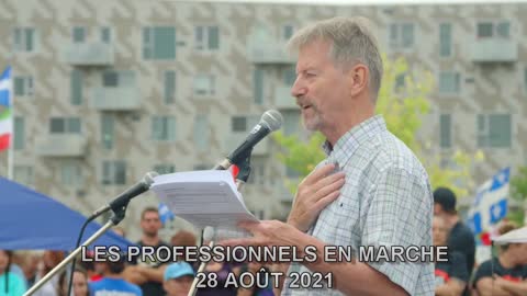 Discours de Robert Béliveau, porte-parole de Réinfo Covid Québec le 28 août 2021