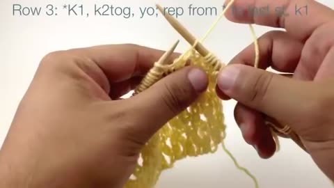 How to Knit the Perforated Lace Stitch (English Style)