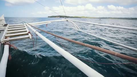 Boat sailing in the ocean