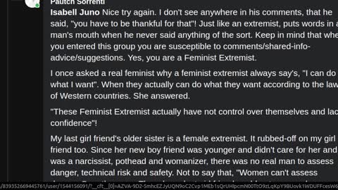 Feminist Extreme gets Cancelled in Backpacking facebook Group