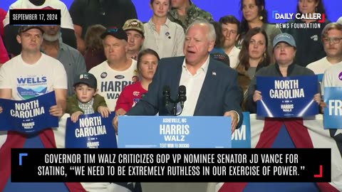 Governor Tim Walz Criticizes GOP VP Nominee Senator JD Vance