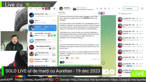 SOLO LIVE-ul de marți cu Aurelian - 19 dec 2023