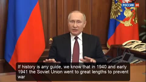 Banned from YouTube: Vladimir Putin's Speech on Ukraine and US Foreign Policy and NATO - 24 February