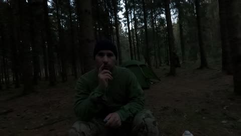 Go pro . Test video to see if I am shot before vlog . Wildcamping in the woods