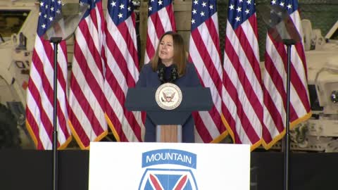 Pence delivers speech to his army 10th Mountain Division Fort Drum.