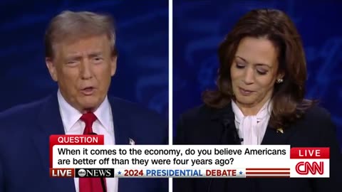 See the moment Harris and Trump meet for the first time at debate