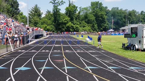 2021 KY Middle School Championship Girls 300m Hurdles Heats 1 and 2 (and a Triple Jump by Ella!)