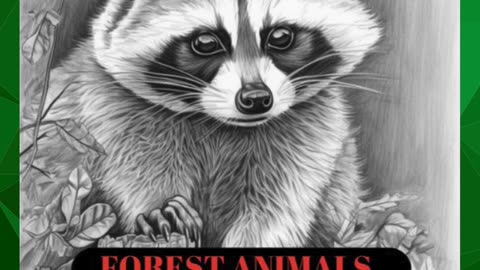 FOREST ANIMALS Grayscale Coloring Book