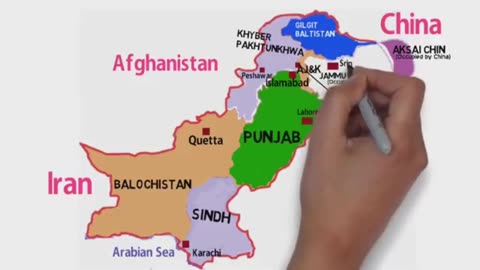 Map of Pakistan.