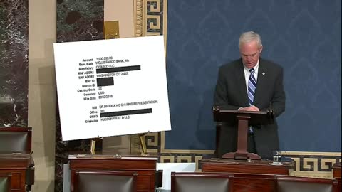 'Let That Sink In A Minute': Ron Johnson Displays Alleged Bank Records Of Hunter Biden