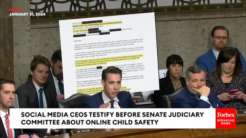 FIERY Josh Hawley Piteously Grills TikTok's CEO AtSena