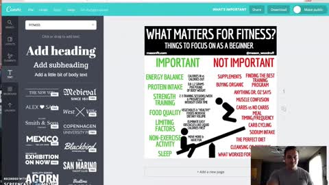 How to Make Fitness Infographics for Instagram Using Canva