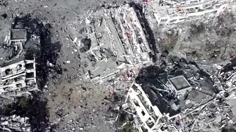 Drone shows destruction of seven weeks of Gaza war