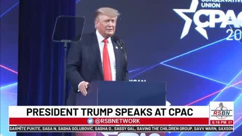 President Trump speaks at CPAC in Dallas, TX. #TrumpWon