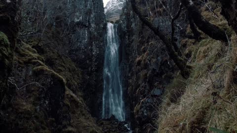 4K, Waterfall, Relaxing Music, Nature, Water fountain, Background music, 4k Video