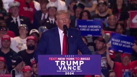 Donald Trump delivers remarks at a campaign rally in Uniondale, NY - September 18, 2024