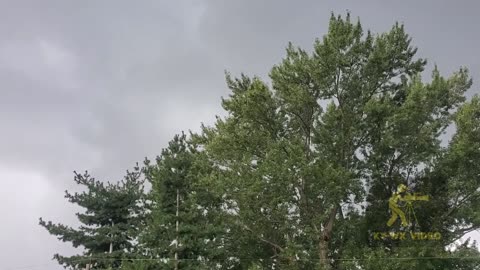 Kentucky Severe thunderstorm loud boom & huge downpour