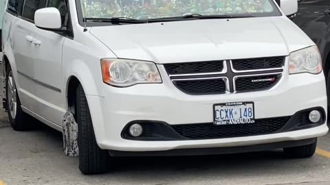 Car With Crazy Cluttered Dashboard