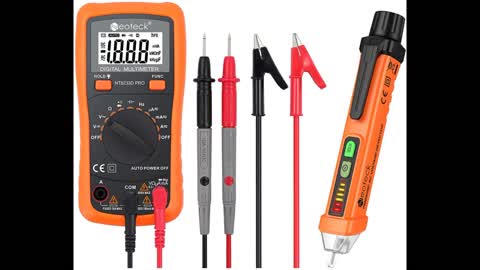 Review: Kuman Digital Multimeter, 6000 Counts Voltage Tester Auto-ranging with ACDC Voltage, M...