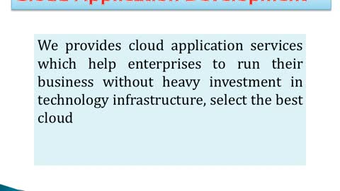 Cloud App Development