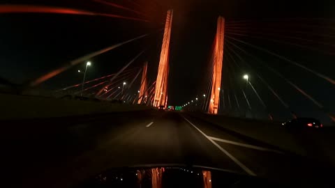 Driving Kosciusko Bridge NYC New York Queens Brooklyn 12-29-2021