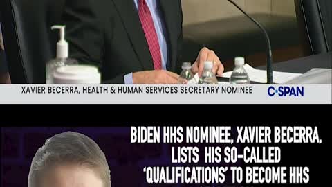 BIDEN HHS NOMINEE, XAVIER BECERRA, PROVES HE IS UNQUALIFIED FOR THE JOB