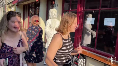 Best Reactions by Human Statue Prank Thank you