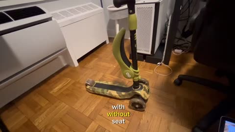 3 Wheeled Scooter for Kids - 2-in-1 Sit/Stand Child Toddlers Toy Kick Scooters