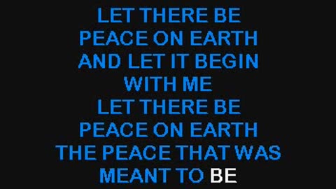 Let There Be Peace On Earth