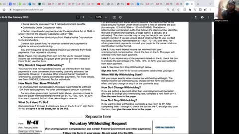 How to fill out the W-4V form