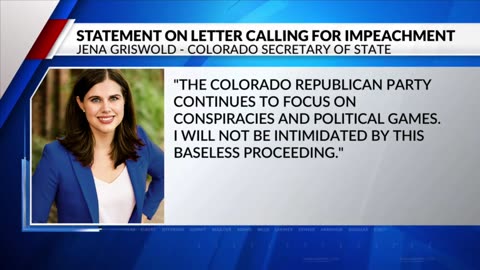 GOP representatives call for impeachment of Griswold after ‘bias’ toward Trump