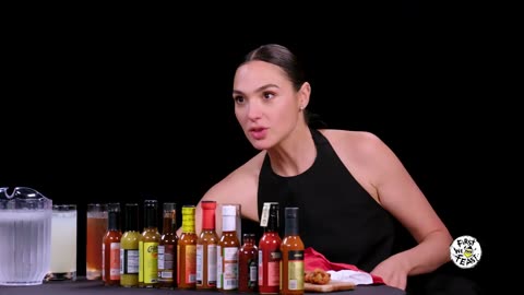 Gal Gadot Does a Spit Take While Eating Spicy Wings | Hot Ones