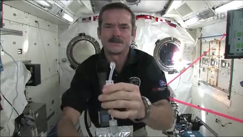 washing hands in space