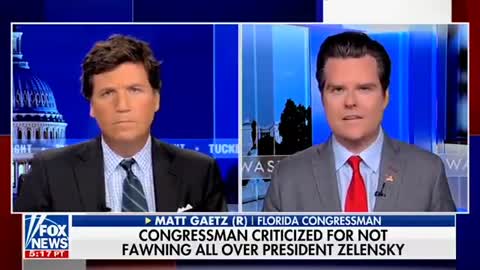 Matt Gaetz on his refusal to applaud Zelensky as he fleeces the American people: