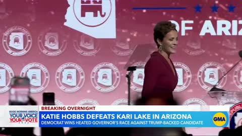 Democrat Katie Hobbs projected to win Arizona governor’s race l GMA