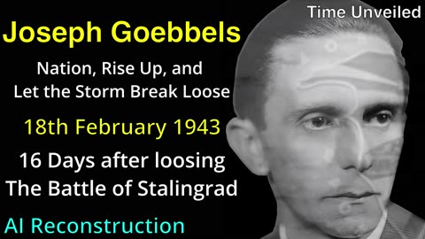 Joseph Goebbels in English AI Reconstruction